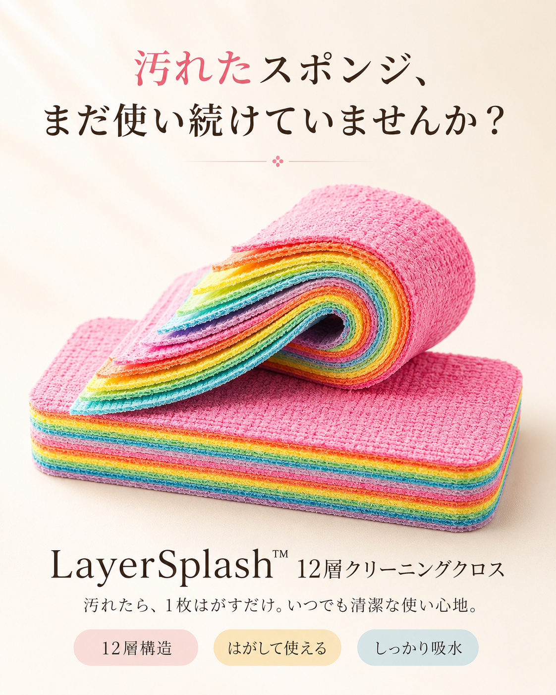 LayerSplash™ 12層クリーニングスポンジ